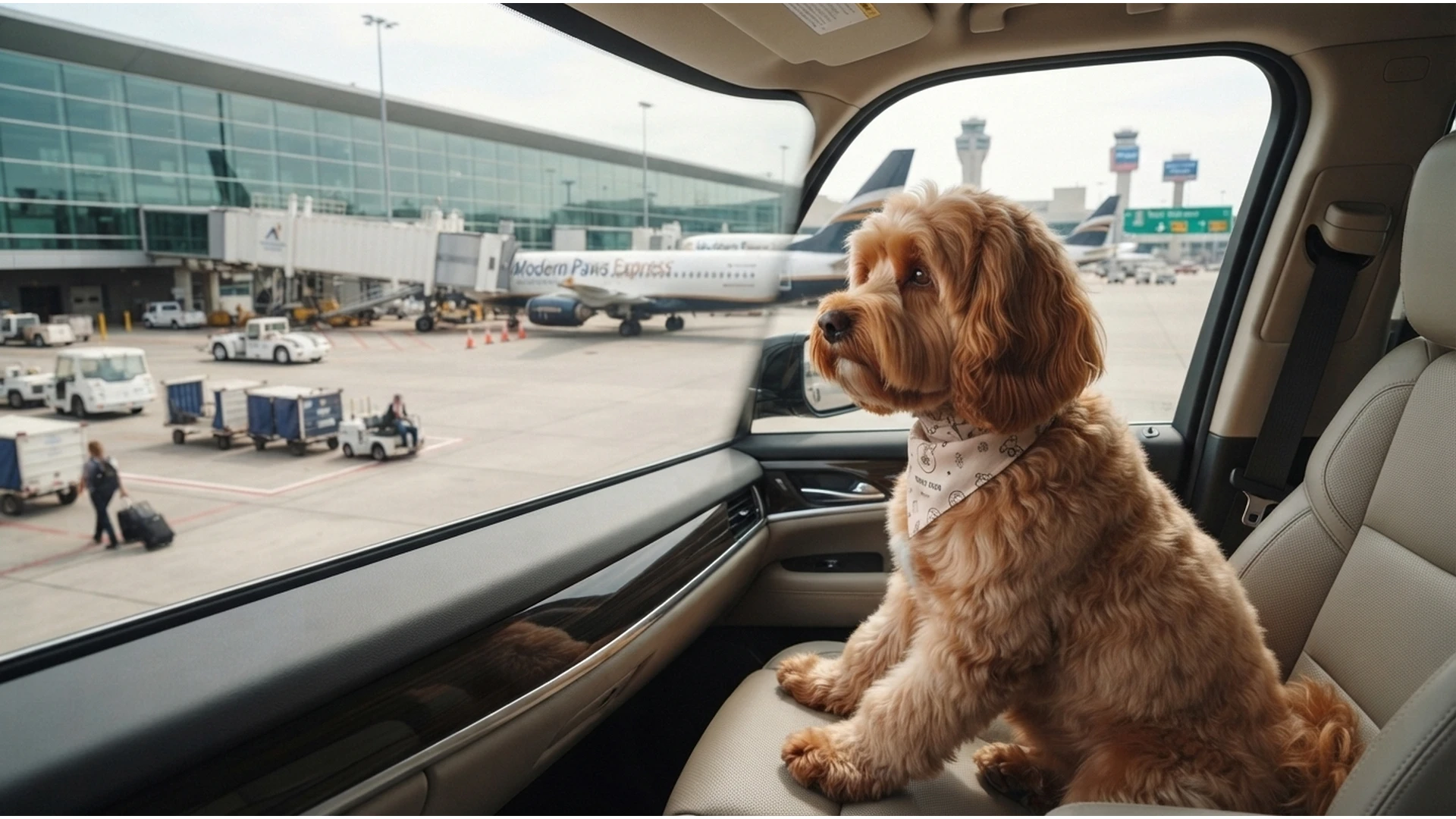 92895 Perro sentado dentro del coche, listo para viajar de vacaciones con Hakuna Matata Pet's